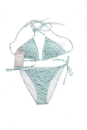 Bikini triángulo Verde Flor De Lis