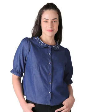 Blusa Mujer Azul Stfashion 64104819