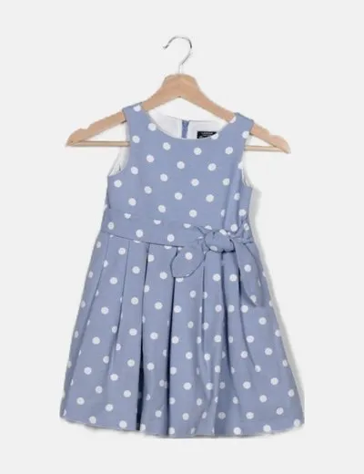 Lanidor Vestido azul estampado dots