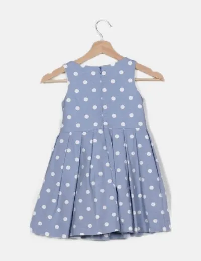 Lanidor Vestido azul estampado dots