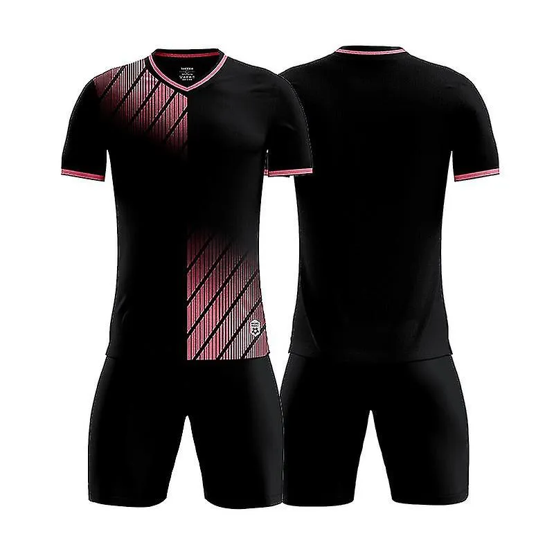 Men's Soccer Jersey Soccer Training Suits Sportswear Black D8857