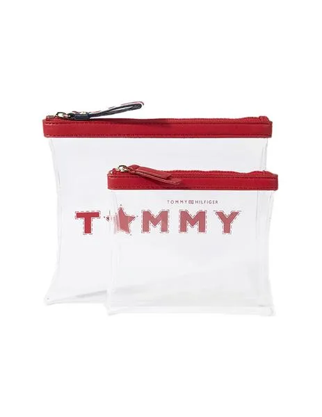 neceser tommy hilfiger transparent logo