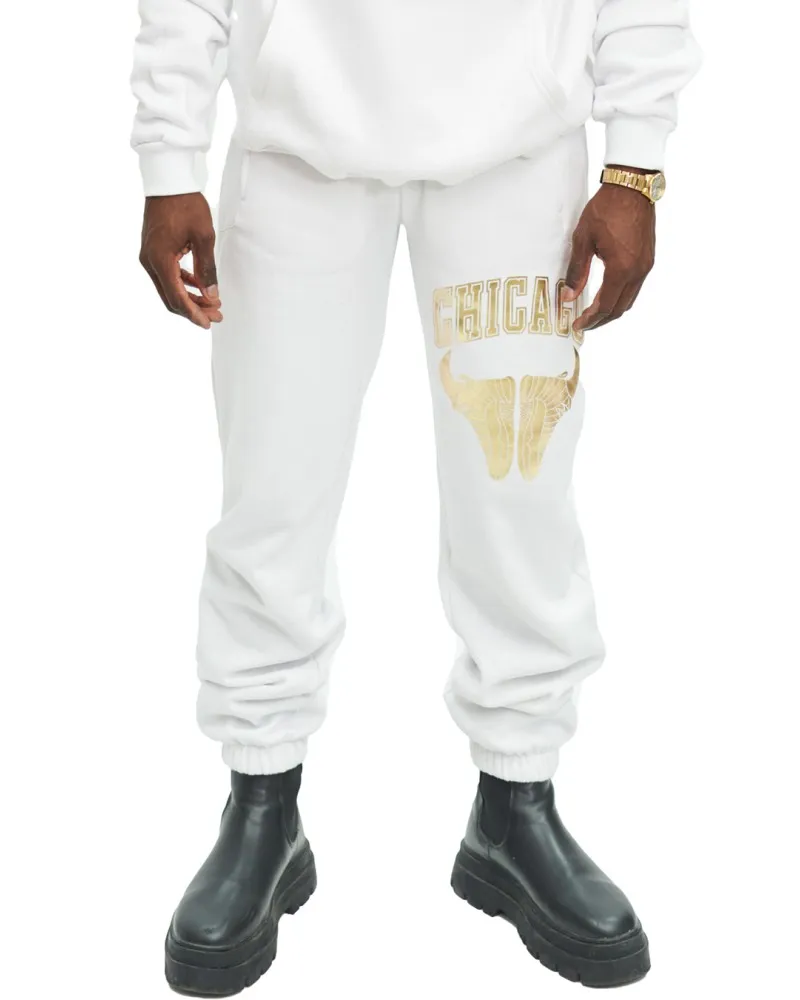 PANTALON AREA ZERO CHICAGO BLANCO GOLD SNEAKERS PANT