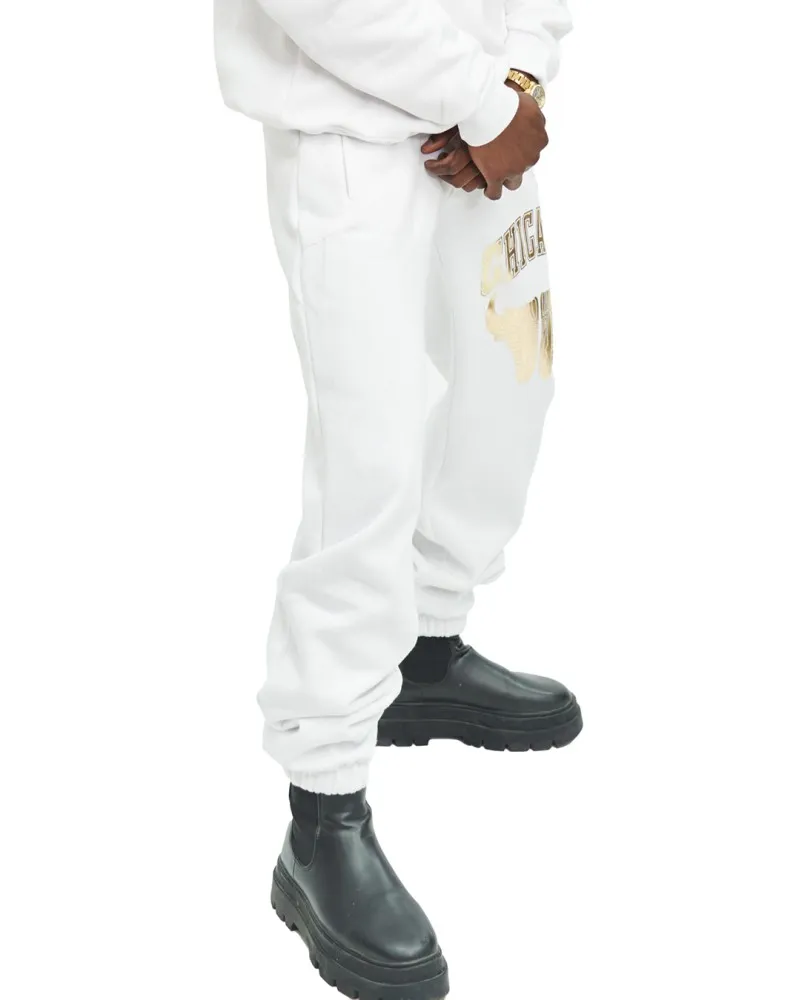 PANTALON AREA ZERO CHICAGO BLANCO GOLD SNEAKERS PANT