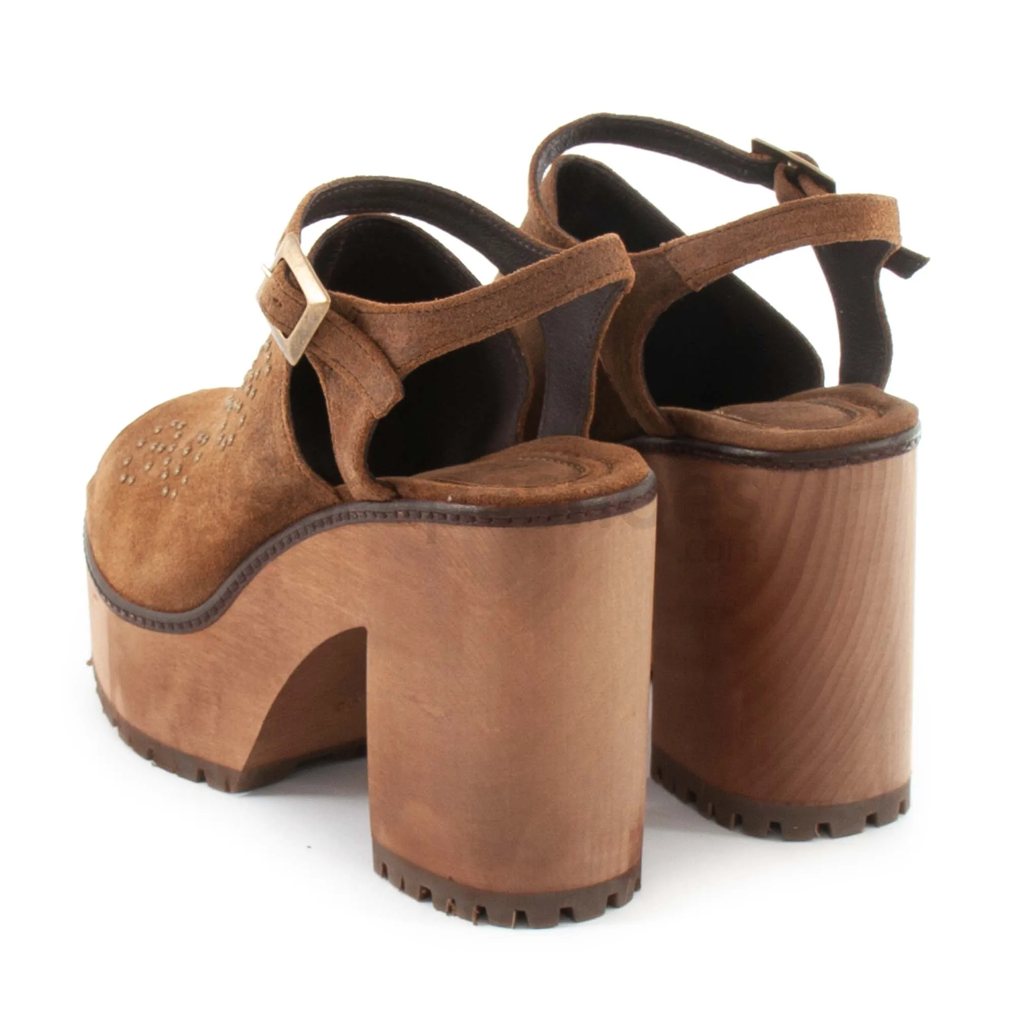 Sandalias XUZ Salto Pop Castanho 40782