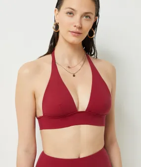 Sujetador bikini triángulo liso SCULPTANT BORDEAUX GRENAT - ETAM