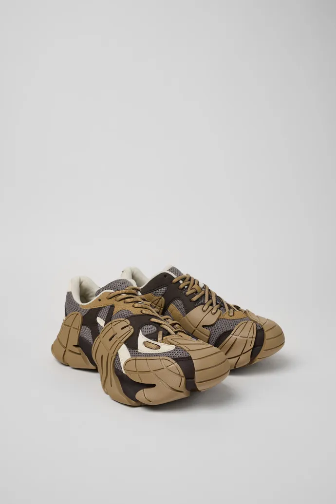 Tormenta Sneakers beige y gris de tela