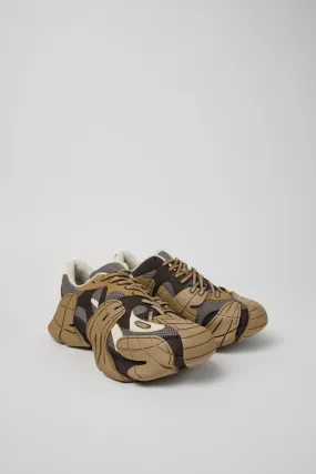 Tormenta Sneakers beige y gris de tela